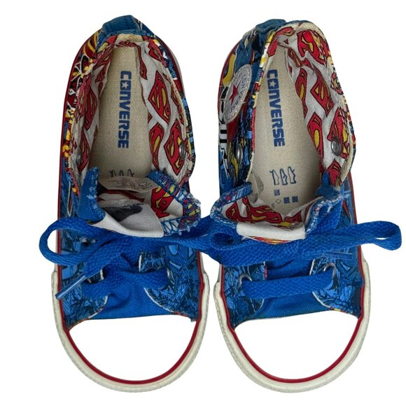 Converse Chuck Taylor All Star Superman High‑Top Sneakers Infant Size 8 | DC - Picture 4 of 17